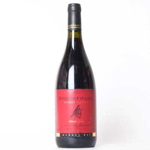 (1) 2000 Brookfields Reserve Hillside Syrah, Hawkes Bay