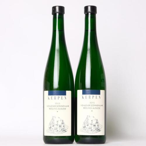 (2) 2015 Kerpen Wehlener Sonnehuhr Riesling Auslese, Mosel Saar Ruwer