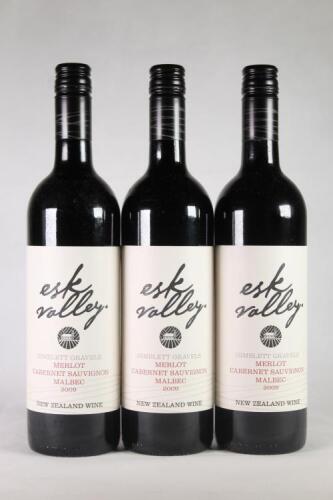 (3) 2009 Esk Valley Merlot/Cabernet Sauvignon/Malbec, Hawkes Bay