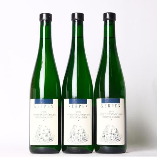 (3) 2015 Kerpen Wehlener Sonnehuhr Riesling Auslese, Mosel Saar Ruwer