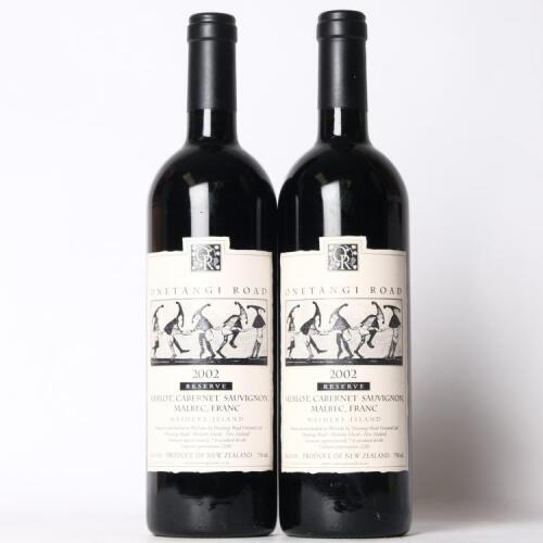 (2) 2002 Onetangi Road Reserve Merlot/Cabernet Sauvignon/Malbec/Franc, Waiheke