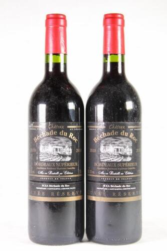 (2) 2010 Chateau Bechade du Roc Superior Cuvee Reserve, Bordeaux