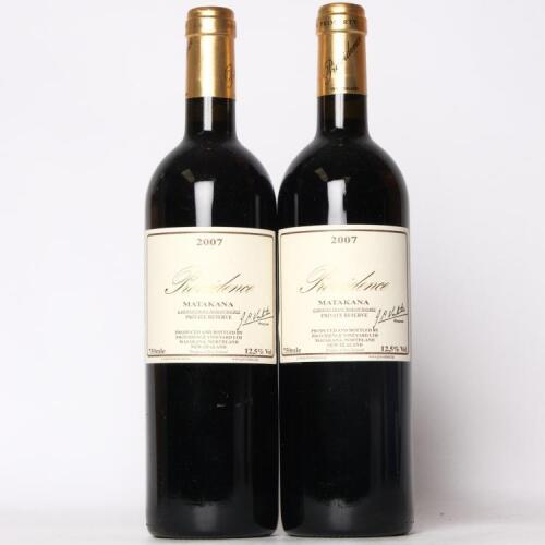 (2) 2007 Providence Private Reserve Cabernet Franc/Merlot/Malbec, Matakana