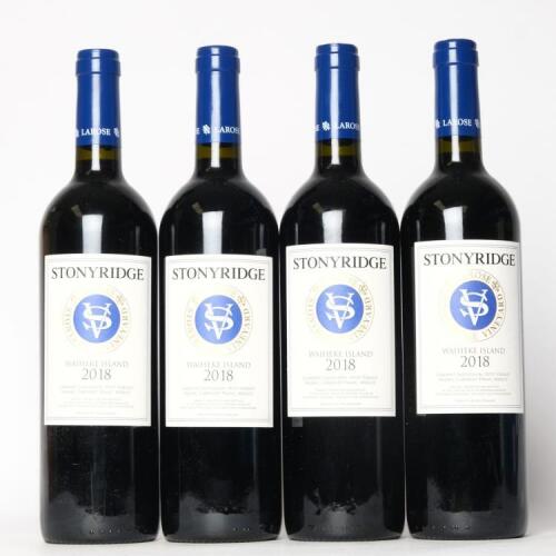 (4) 2018 Stonyridge Vineyard Larose, Waiheke