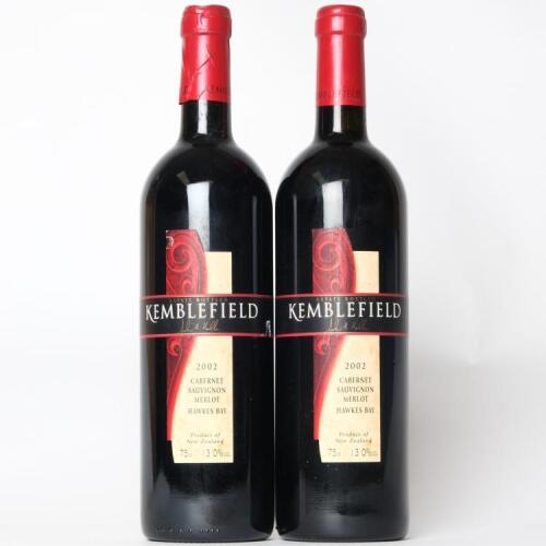 (2) 2002 Kemblefield Estate Cabernet Sauvignon/Merlot, Hawkes Bay