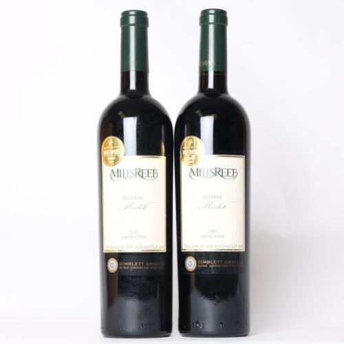 (2) 2002 Mills Reef Reserve Merlot, Gimblett Gravels