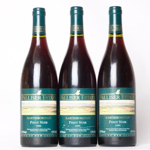 (3) 1995 Palliser Estate Pinot Noir, Martinborough