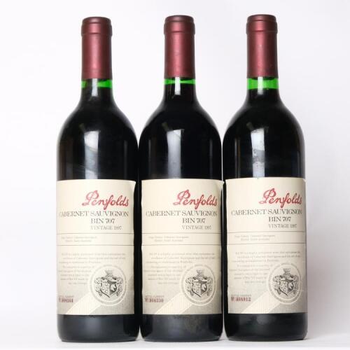 (3) 1997 Penfolds Bin 707 Cabernet Sauvignon, South Australia