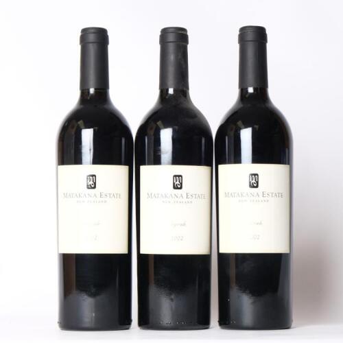 (3) 2002 Matakana Estate Syrah, Matakana