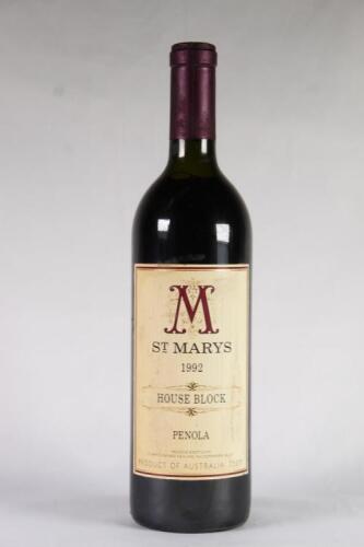 (1) 1992 St Marys House Block Cabernet Sauvignon Penola, Coonawarra SA