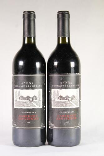 (2) 1995 Wynns Cabernet Sauvignon, Coonawarra SA