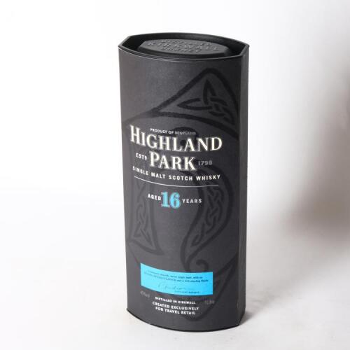 (1) Highland Park 16 Year Old Single Malt Whisky Duty Free Edition 1000ml 40% abv, Orkney