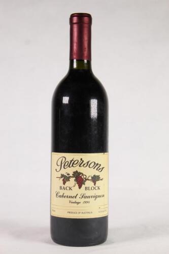 (1) 1994 Petersons Back Block Cabernet Sauvignon, Hunter Valley NSW