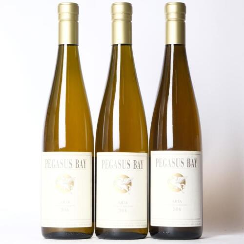 (3) 2016 Pegasus Bay Aria Late Picked Riesling, North Canterbury