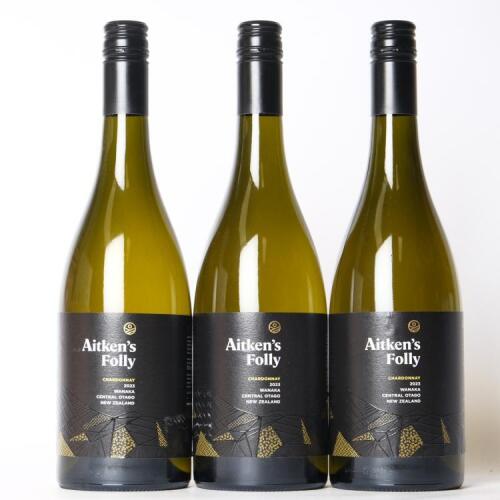 (3) 2023 Aitken's Folly Chardonnay, Wanaka