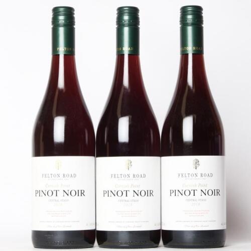 (3) 2018 Felton Road Cornish Point Pinot Noir, Bannockburn