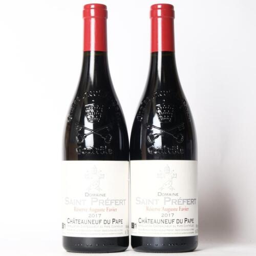 (2) 2017 Domaine Saint Prefert Reserve Auguste Favier Chateauneuf du Pape