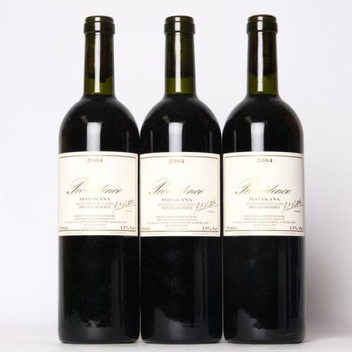 (3) 2004 Providence Private Reserve Merlot/Cabernet Franc/Malbec, Matakana