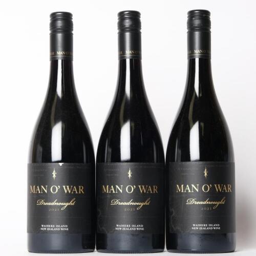 (3) 2021 Man O'War Dreadnought Syrah, Waiheke