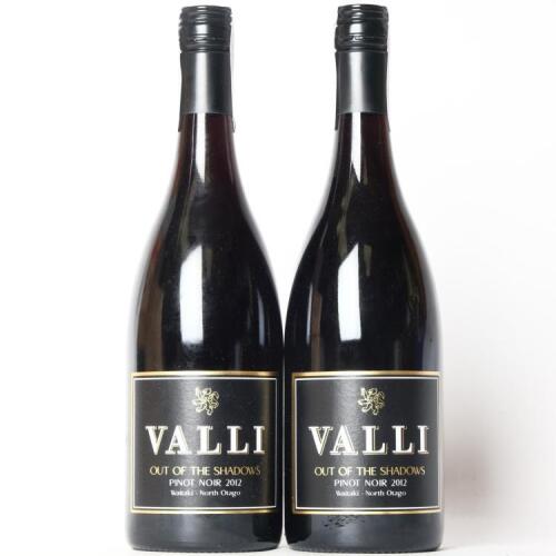 (2) 2012 Valli Out of the Shadows Pinot Noir, Waitaki