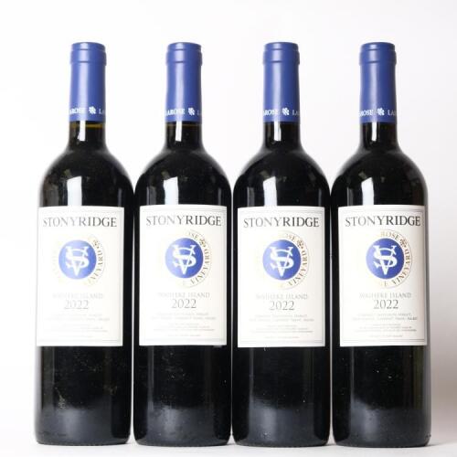 (4) 2022 Stonyridge Vineyard Larose, Waiheke