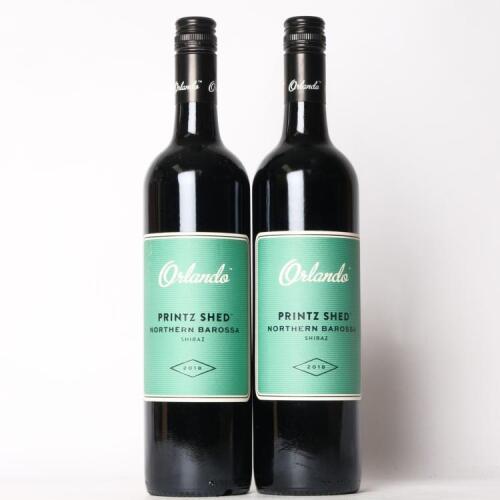 (2) 2018 Orlando Printz Shed Northern Barossa Shiraz, Barossa SA