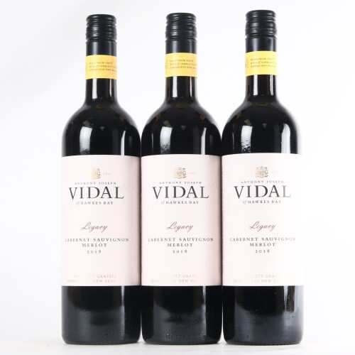 (3) 2018 Vidal Estate Legacy Cabernet Sauvignon/Merlot, Gimblett Gravels
