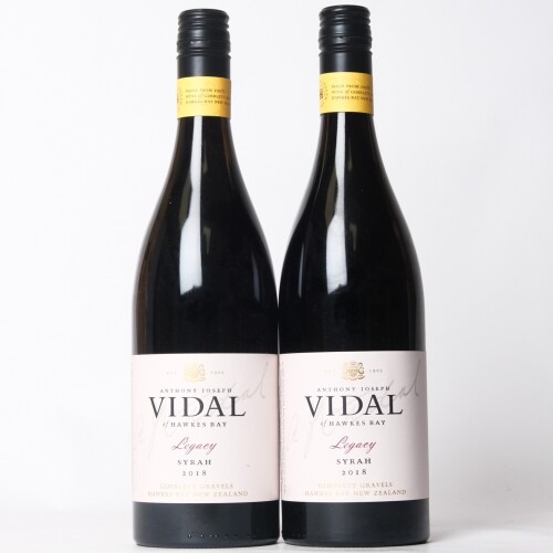 (2) 2018 Vidal Estate Legacy Syrah, Gimblett Gravels