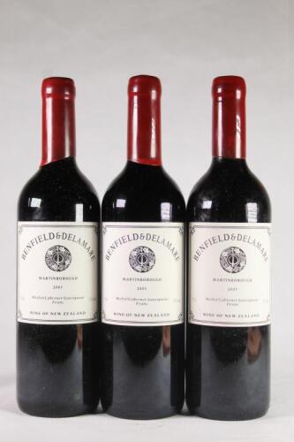 (3) 2003 Benfield & Delamere Cabernet Sauvignon/Merlot, Martinborough
