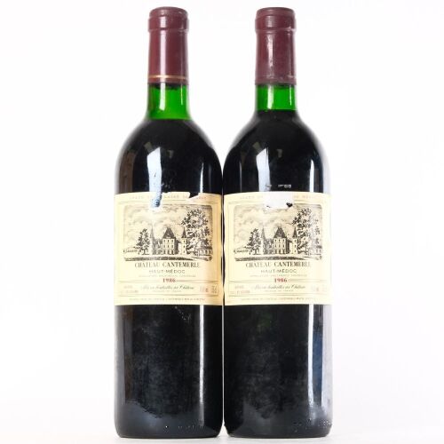 (2) 1986 Chateau Cantemerle 5eme Cru Classe, Haut Medoc