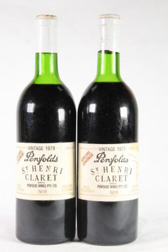 (2) 1978 Penfolds St Henri Claret, South Australia