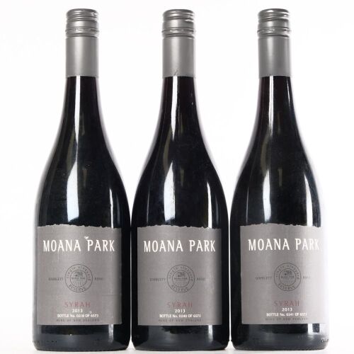 (3) 2013 Moana Park Reserve Syrah, Gimblett Gravels