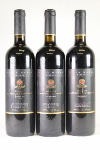 (3) 1995 Villa Maria Reserve Merlot/Cabernet Sauvignon, Hawkes Bay