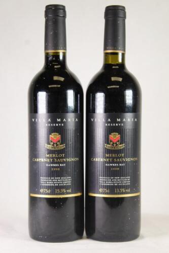 (2) 1998 Villa Maria Reserve Merlot/Cabernet Sauvignon, Hawkes Bay