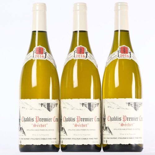 (3) 2016 Domaine Rene et Vincent Dauvissat Sechet 1er Cru, Chablis
