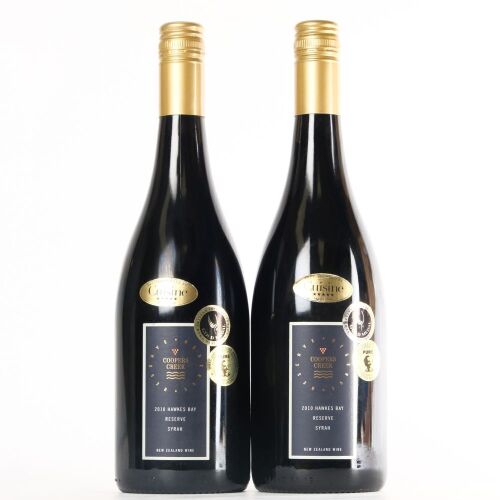 (2) 2010 Coopers Creek Reserve Syrah, Hawkes Bay