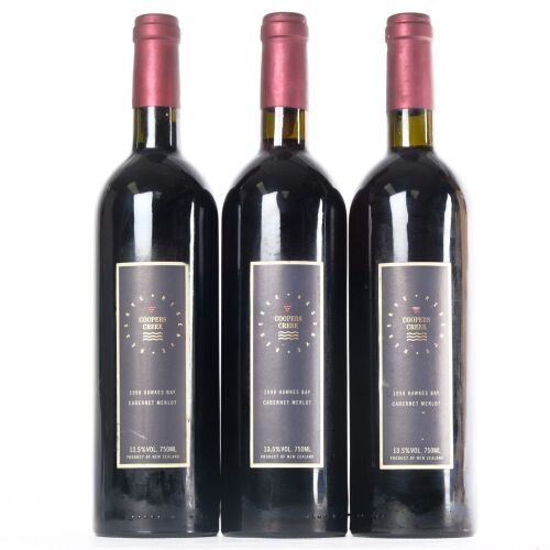 (3) 1998 Coopers Creek Reserve Cabernet Sauvignon/Merlot, Hawkes Bay