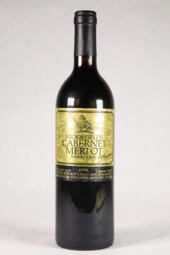 (1) 1990 Brookfields Cabernet Sauvignon/Merlot, Hawkes Bay