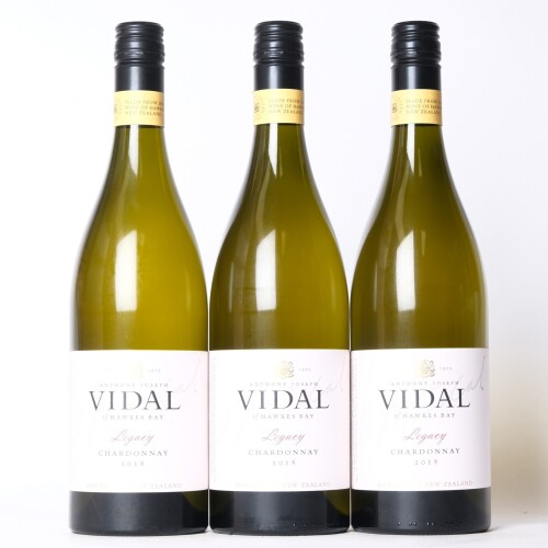 (3) 2018 Vidal Legacy Chardonnay, Hawkes Bay