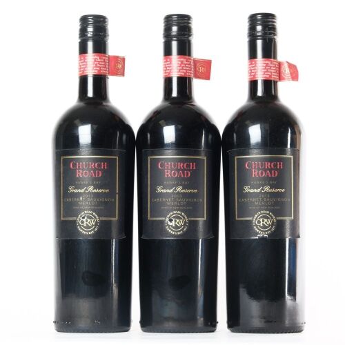 (3) 2013 Church Road Grand Reserve Cabernet Sauvignon/Merlot/Malbec, Hawkes Bay