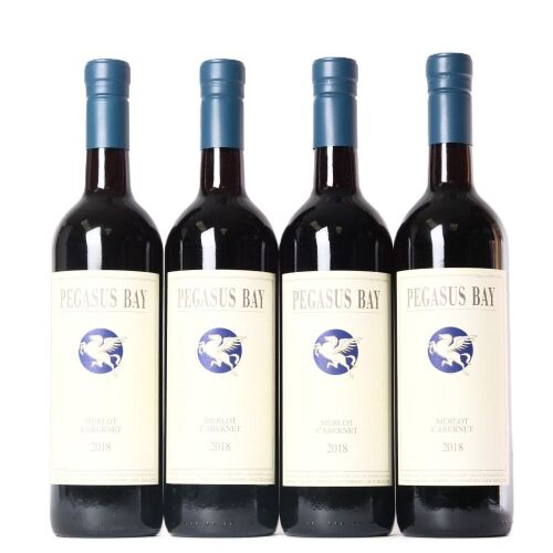 (4) 2018 Pegasus Bay Merlot/Cabernet Sauvignon, Waipara