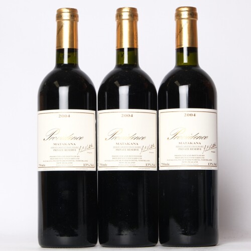(3) 2004 Providence Private Reserve Merlot/Cabernet Franc/Malbec, Matakana