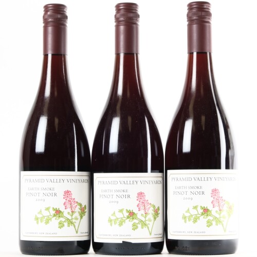 (3) 2009 Pyramid Valley Vineyards Earth Smoke Pinot Noir, Waikari