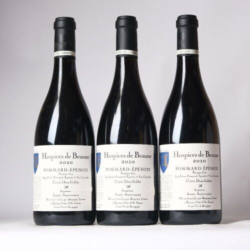 (3) 2010 Hospices de Beaune Pommard Epenots Cuvee Dom Goblet, Cote de Beaune