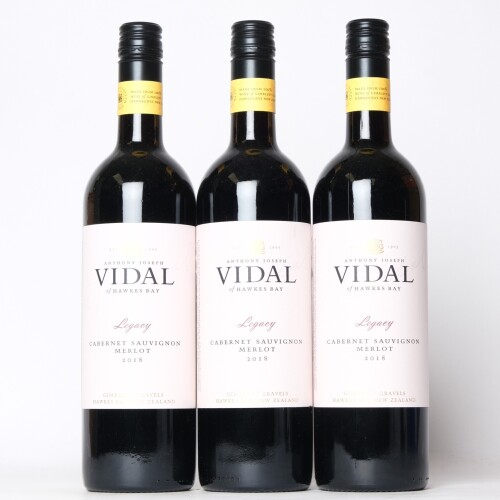(3) 2018 Vidal Estate Legacy Cabernet Sauvignon/Merlot, Gimblett Gravels