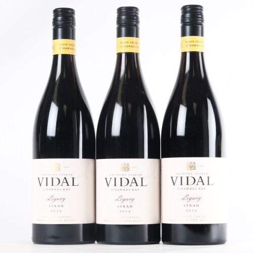 (3) 2019 Vidal Estate Legacy Syrah, Gimblett Gravels