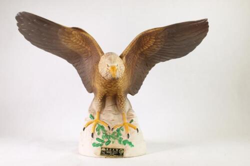 (1) Jim Beam Ceramic Decanter Bald Eagle Kentucky Straight Bourbon Whiskey 100 months old,750ml, 80 proof