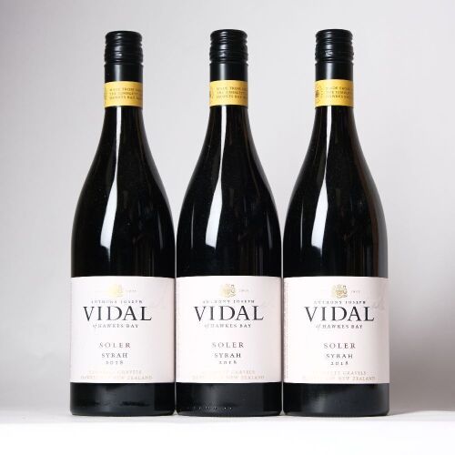 (3) 2018 Vidal Estate Soler Syrah, Hawkes Bay