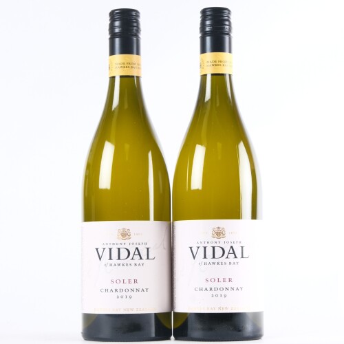 (2) 2019 Vidal Estate Soler Chardonnay, Hawkes Bay