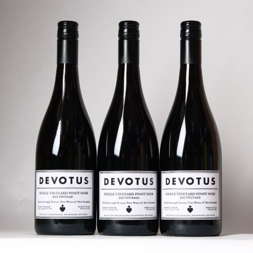 (3) 2022 Devotus Single Vineyard Pinot Noir, Martinborough